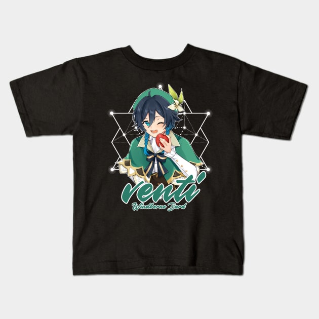 Genshin Impact - Venti Kids T-Shirt by Araki Shop